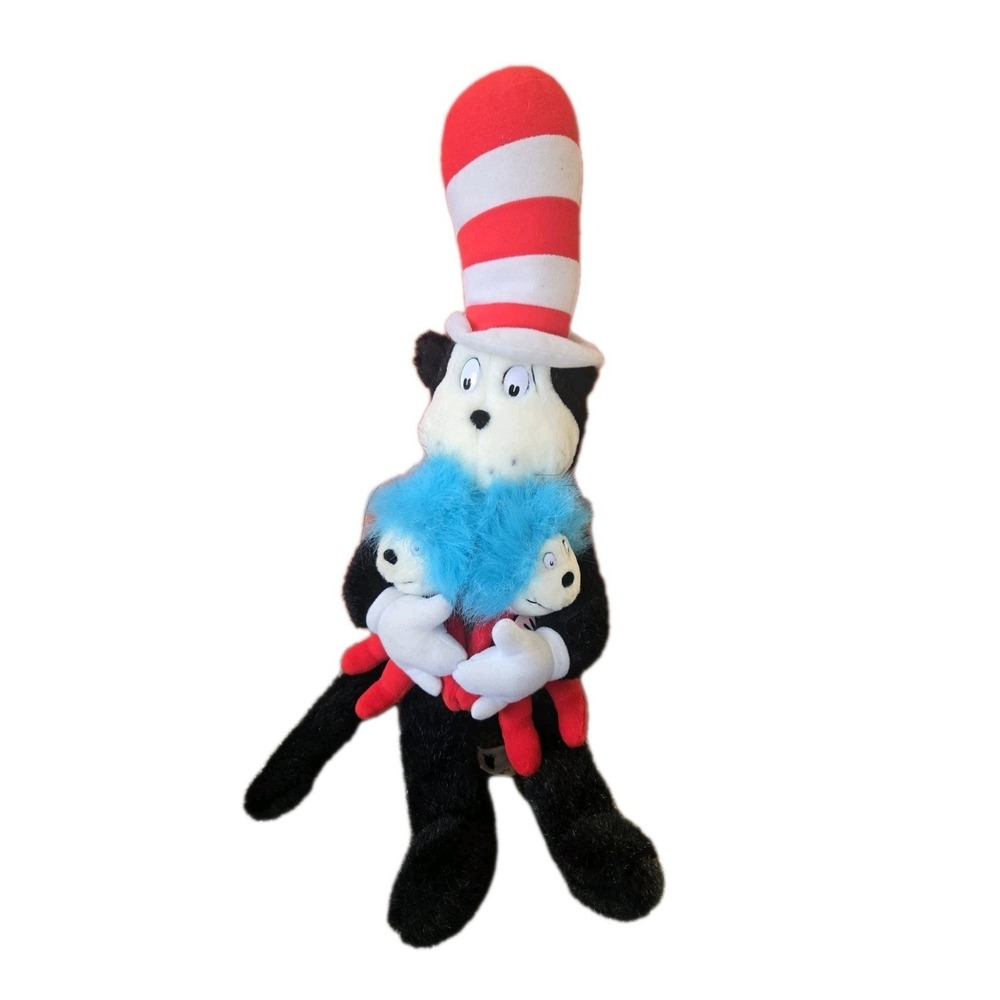 Dr Seuss Cat in the Hat Thing 1 & Thing 2 Plush Doll Set Universal Studios 2018
